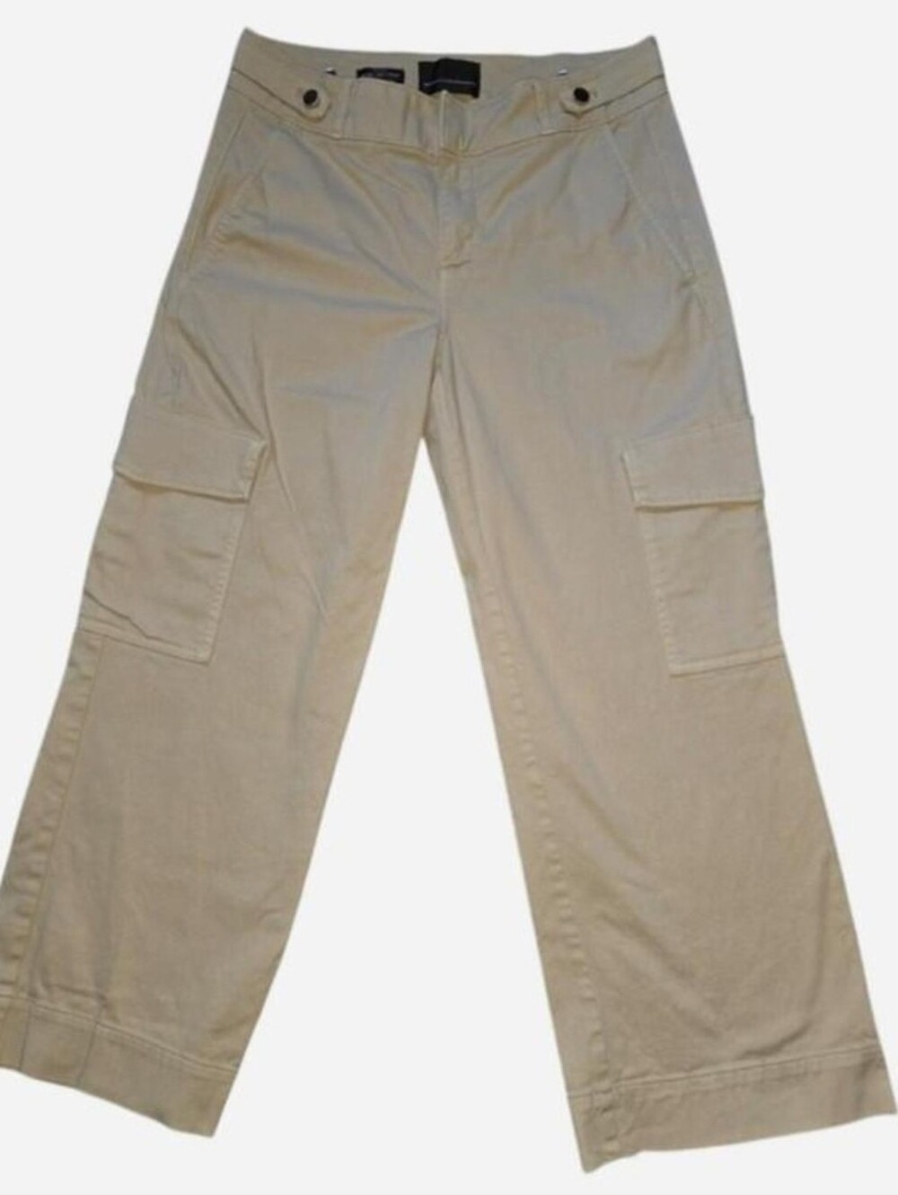 White House Black Market Beige Cargo Wide-Leg Pants